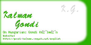 kalman gondi business card